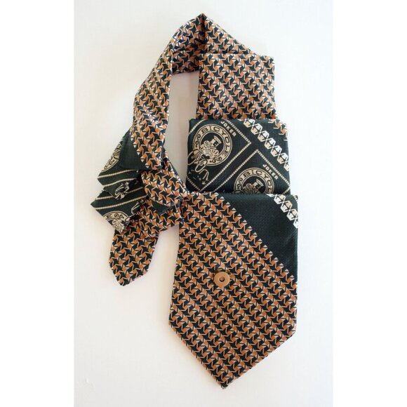 Men's Green Ascot Tie - Vintage Ascot Scarf. - Picture 4 of 8